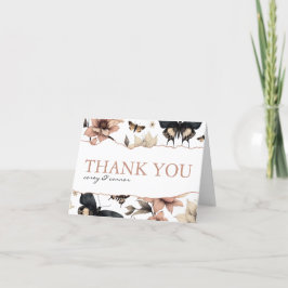 柔らかいフローラ蝶 サンキューカード