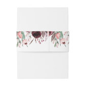 柔らかいブルゴーニュの花エレガントな結婚式 招待状ベリーバンド (裏面例)