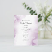 柔らかいプラムのメイブ水カラー抽象芸術枠 招待状 (スタンド正面)