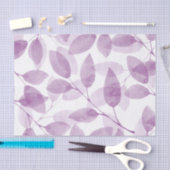 柔らかいプラムの水色葉の 薄葉紙 (クラフト)