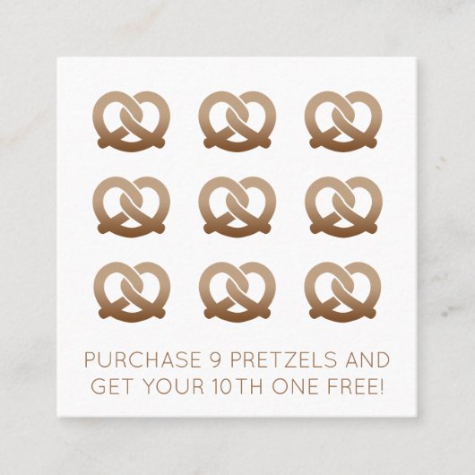 柔らかいプレッツェルのロイヤリティのスタンプ ロイヤリティカード (正面)