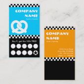 柔らかいプレッツェルはパンチカードを市松模様にします ロイヤリティカード (正面/裏面)