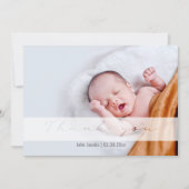 柔らかいベビーシャワー、男の赤ちゃん、サンキューカード 招待状 (正面)