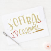 柔らかいボールグラミー野球tシャツ 長方形シール (封筒)