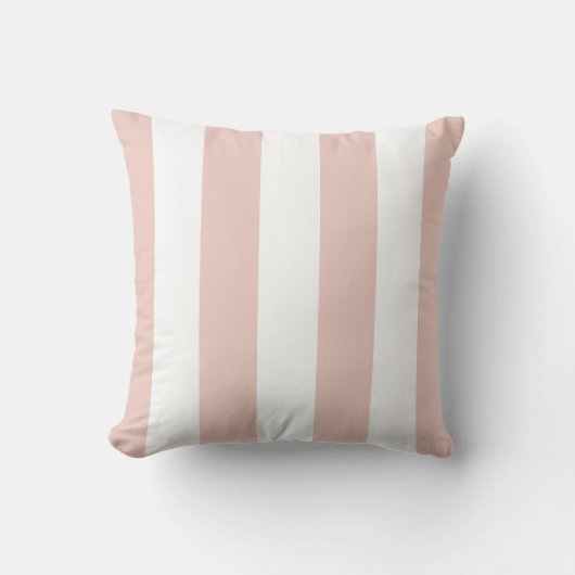 柔らかいミズキおよび白くストライプのな装飾用クッション クッション (正面)