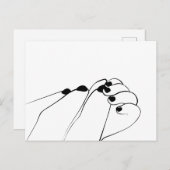 柔らかいモノクロームベビー手 ポストカード (正面/裏面)