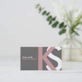 柔らかいモノグラムの名刺 名刺 (スタンド正面)