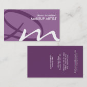 柔らかいモノグラムの名刺 名刺 (正面/裏面)