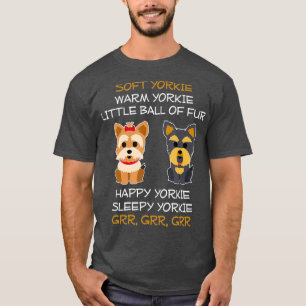 柔らかいヨークシャーテリアの暖かいヨークシャーテリアの小さな毛皮の Tシャツ
