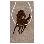 柔らかいレザールックの馬 スモールペーパーバッグ (裏面)