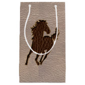 柔らかいレザールックの馬 スモールペーパーバッグ (正面)