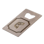 柔らかいレザールックの魚 クレジットカード栓抜き (裏面アングル)