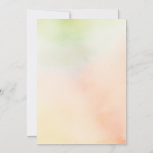 柔らかいロマンチックな牧草地の野草夏結婚の花 招待状 (裏面)