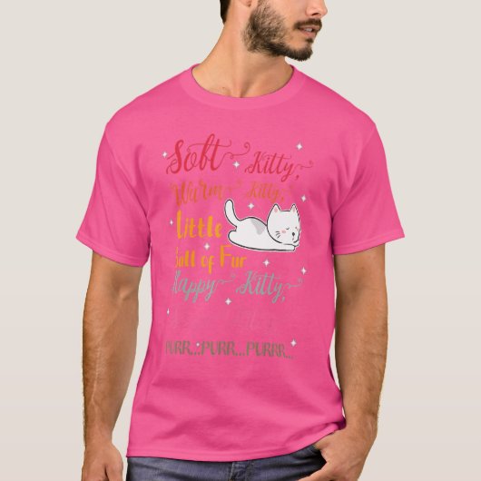 柔らかい仔猫 あたたかい仔猫 毛玉 寝る子猫 Tシャツ (正面)