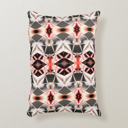 柔らかい光から暗いラポート、赤みがかったサーモンから灰色 アクセントクッション (正面(垂直))