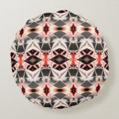 柔らかい光から暗いラポート、赤みがかったサーモンから灰色 ラウンドクッション (裏面)