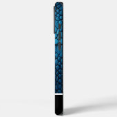 柔らかい光の青い蛇紋模様 Case-Mate iPhoneケース (裏面 / 左)