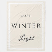 柔らかい冬光 フリースブランケット (正面)