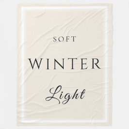 柔らかい冬光 フリースブランケット