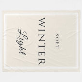 柔らかい冬光 フリースブランケット (正面(横))