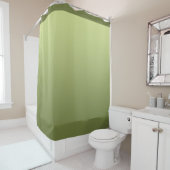 柔らかい勾配色-オリーブ色 + あなたのアイディア シャワーカーテン (インサイチュ)