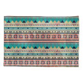 柔らかい南西種族パターンピンクのターコイズの金ゴールド 枕カバー (裏面)