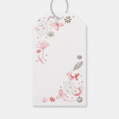 柔らかい咲くピンクの自然花束 ギフトタグ (裏面)