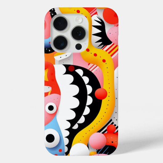 柔らかい型枠（歯とパターン） Case-Mate iPhoneケース (裏面)