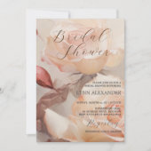 柔らかい夏のバラ、エレガントブライダルシャワー セーブザデート (正面)