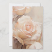 柔らかい夏のバラ、エレガントブライダルシャワー セーブザデート (裏面)