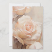 柔らかい夏のバラ、エレガントブライダルシャワー セーブザデート (裏面)