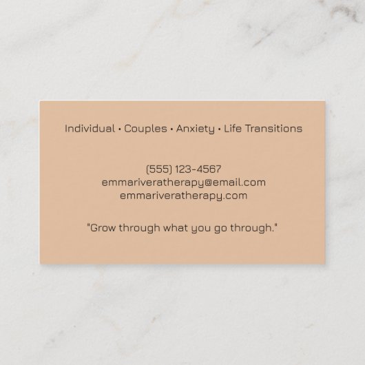 柔らかい夏 – セラピスト 名刺 (裏面)