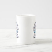 柔らかい太陽の上昇~高揚感メッセージグラフィック ボーンチャイナマグカップ (正面)