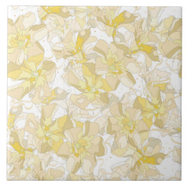 柔らかい夾竹花 タイル