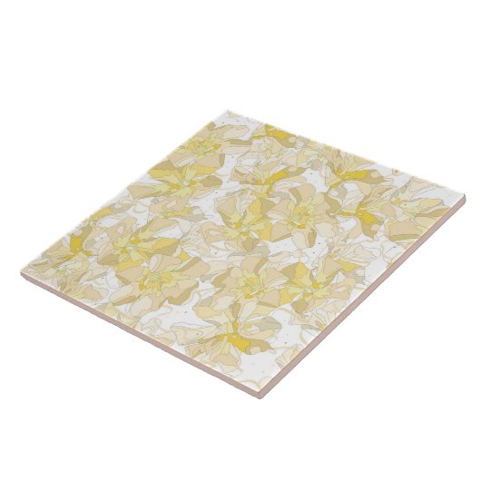 柔らかい夾竹花 タイル (側面)