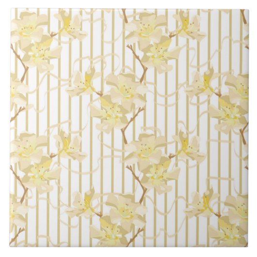 柔らかい夾竹花 タイル (正面)