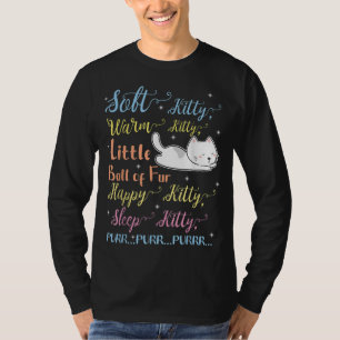柔らかい子猫暖かい子猫毛皮のスリープキットの小さなボール Tシャツ