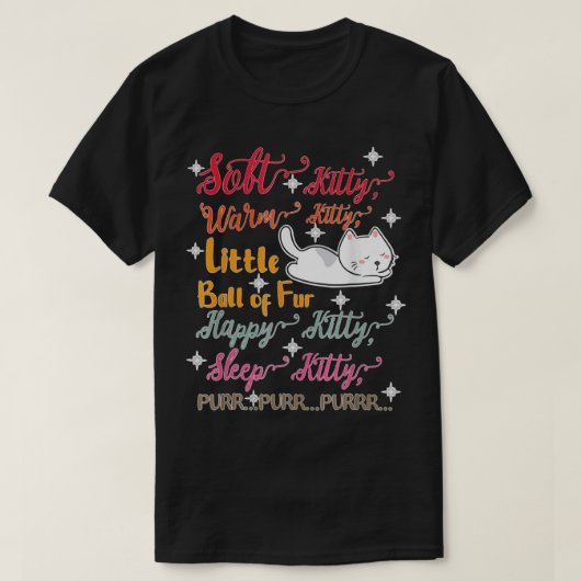 柔らかい子猫暖かい子猫毛皮のスリープキットの小さなボール Tシャツ (デザイン正面)