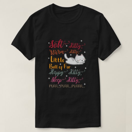 柔らかい子猫暖かい子猫毛皮のスリープキットの小さなボール Tシャツ (デザイン正面)