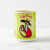 柔らかい子猫- 15のozのマグ ツートーンマグカップ (中央)