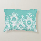 柔らかい孔雀の羽 アクセントクッション (裏面)