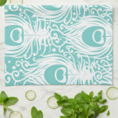 柔らかい孔雀の羽 キッチンタオル (折り畳み)