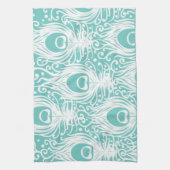 柔らかい孔雀の羽 キッチンタオル (縦)