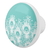 柔らかい孔雀の羽 セラミックノブ (右)