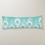 柔らかい孔雀の羽 ボディピロー (裏面)