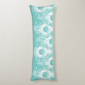 柔らかい孔雀の羽 ボディピロー (裏面 (縦))