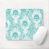 柔らかい孔雀の羽 マウスパッド (マウス)