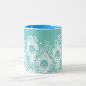 柔らかい孔雀の羽 マグカップ (中央)