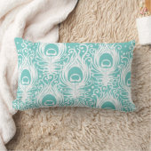 柔らかい孔雀の羽 ランバークッション (ブランケット)