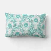 柔らかい孔雀の羽 ランバークッション (裏面)